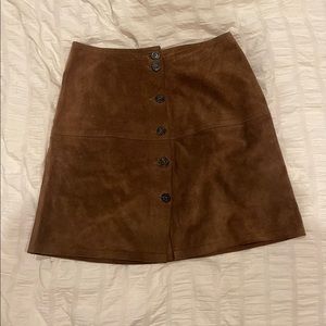 Vintage Authentic Leather Mini Skirt